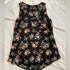 My Michelle size Xsmall black floral tank top